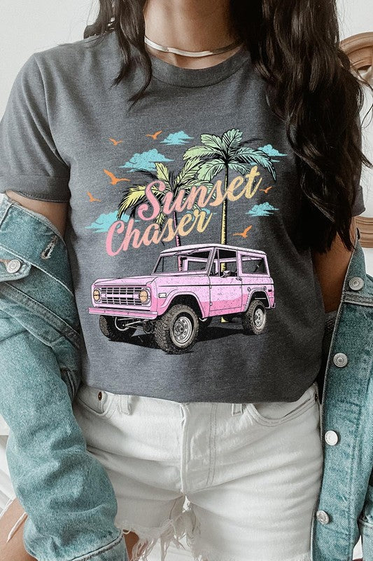 Sunset Chaser Bronco Graphic T Shirts