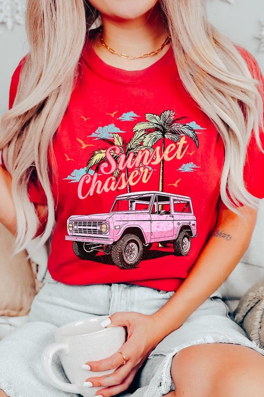 Sunset Chaser Bronco Graphic T Shirts