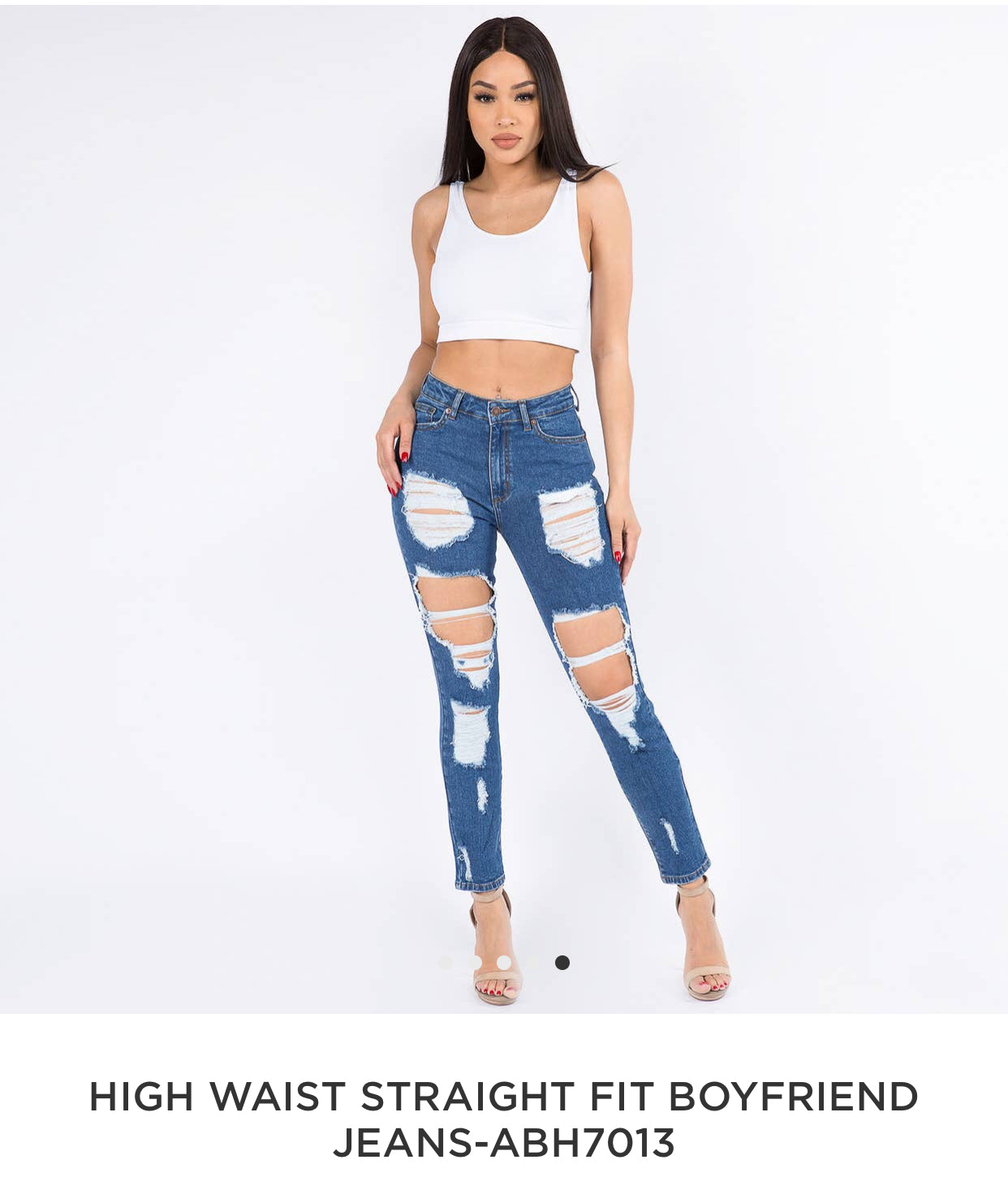 American Bazi High Waist Boyfriend Jeans