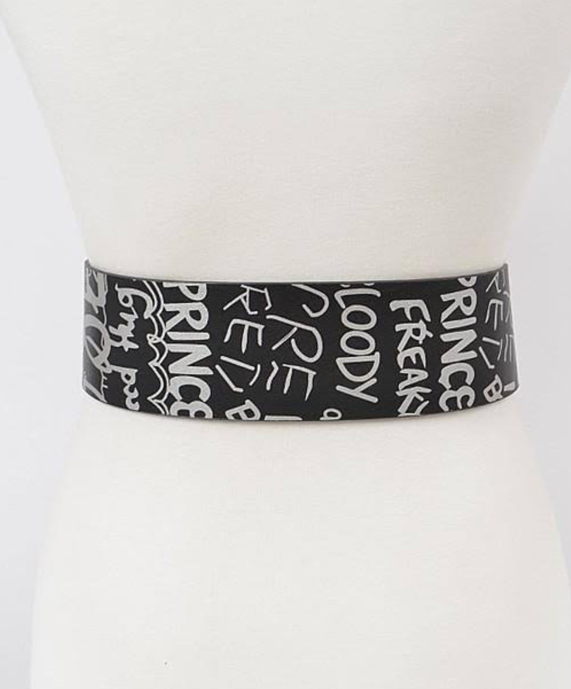 Black Graffiti Belt