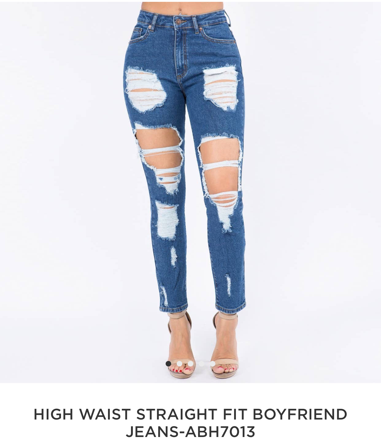 American Bazi High Waist Boyfriend Jeans