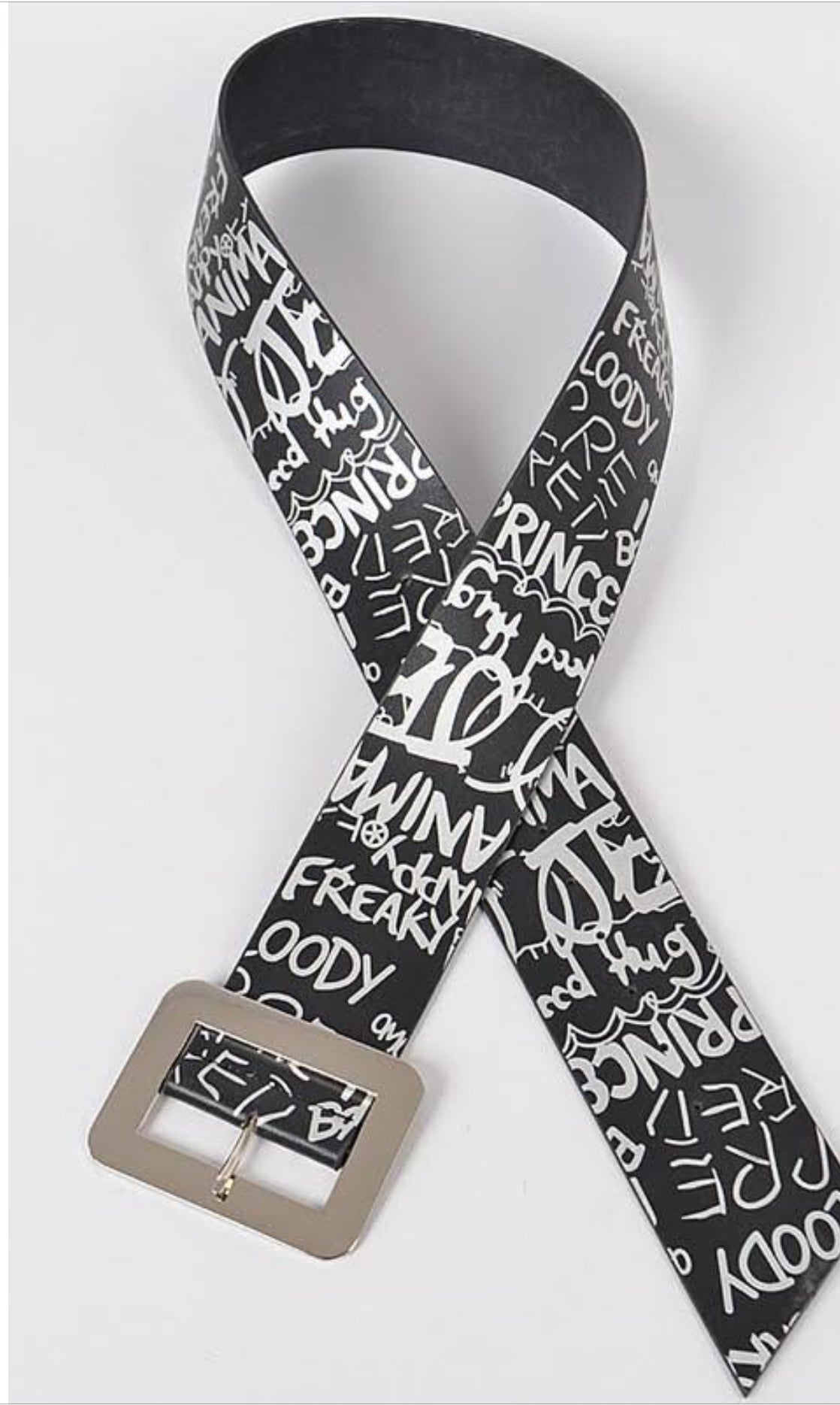 Black Graffiti Belt