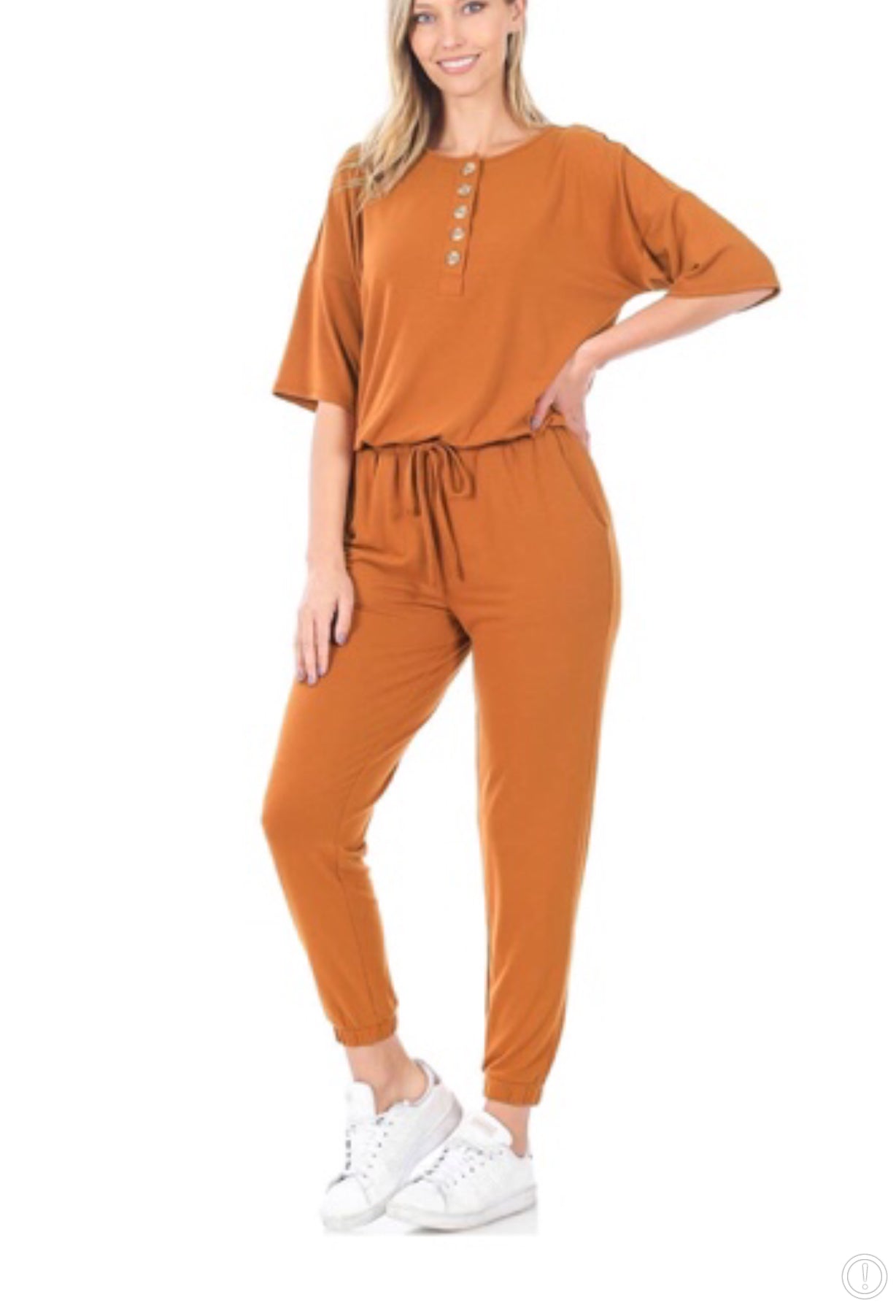 Casual Almond Jumpsuit